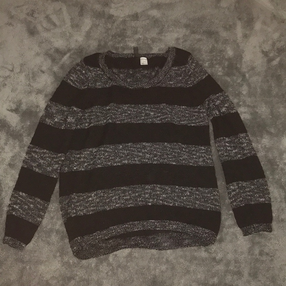 Striped sweater.
